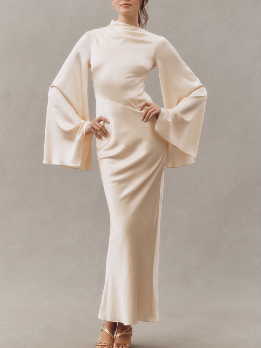 NWT De La Vali Odnas 100% Silk Maxi Dress